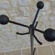 Vintage metal coat rack with 6 hooks