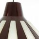 Vintage 1970s Space Age UFO Pendant Lamp | Brown White