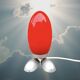 Vintage Fjörtön / Dino Egg red lamp - Tatsuo Konno for IKEA — 90s