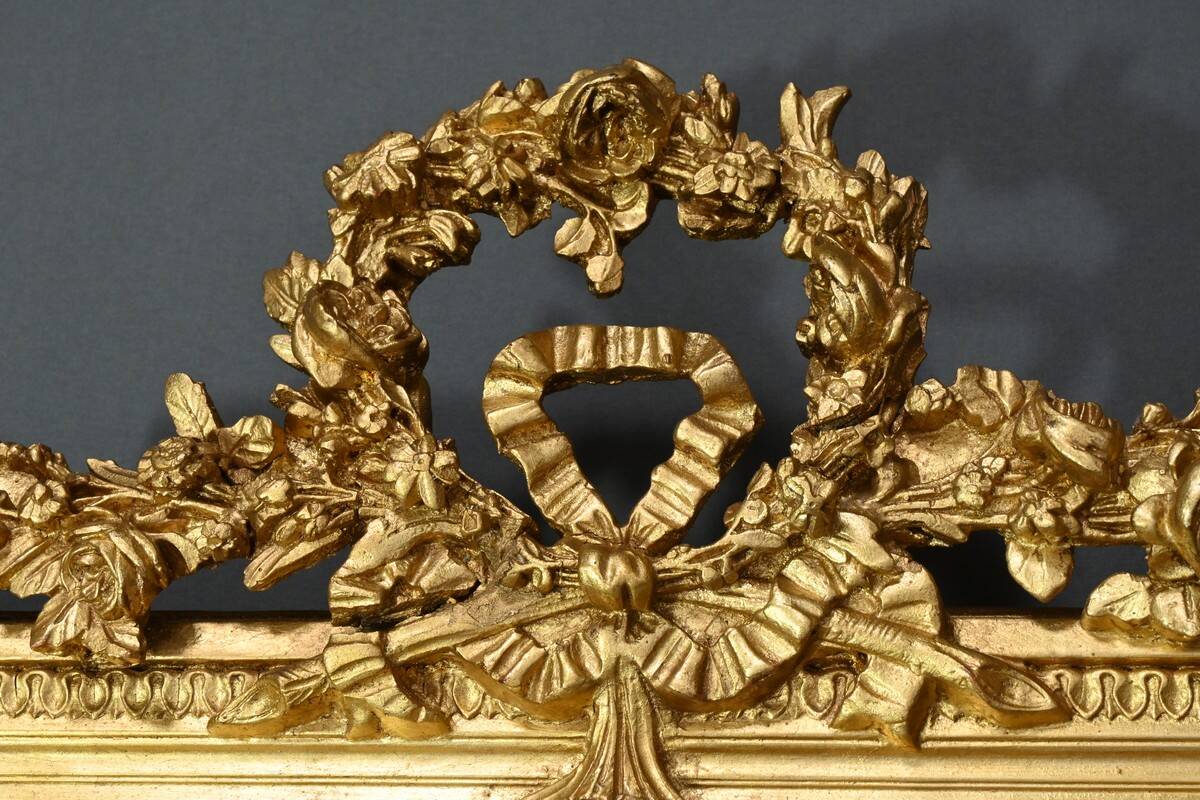 Gilded Wood Mirror, Louis XVI Style – Part 2 of the 19th Century