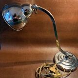 Old desk lamp, Art Deco, in chrome metal-1950