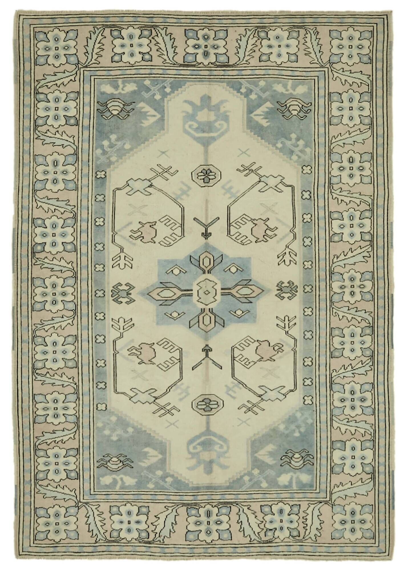Turkish Vintage Anatolian Rug 163 cm x 230 cm