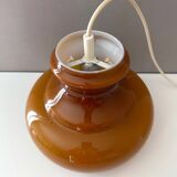 Vintage hanging lamp brown, pendant light, 70's interior