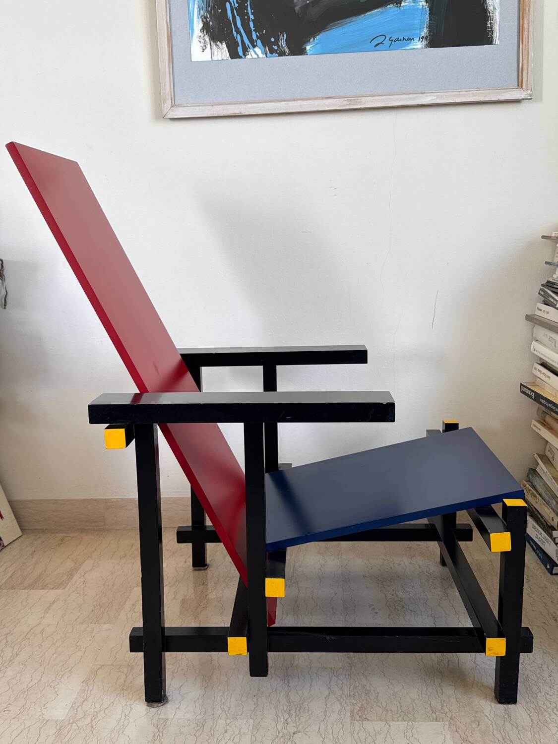 Red and Blue Chair by Gerrit Rietveld for Cassina