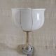 Vintage wall light in brass, porcelain and opaline - mid 20th century.