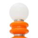 Orange and white glass floor lamp by Stilux Milano, 1970.