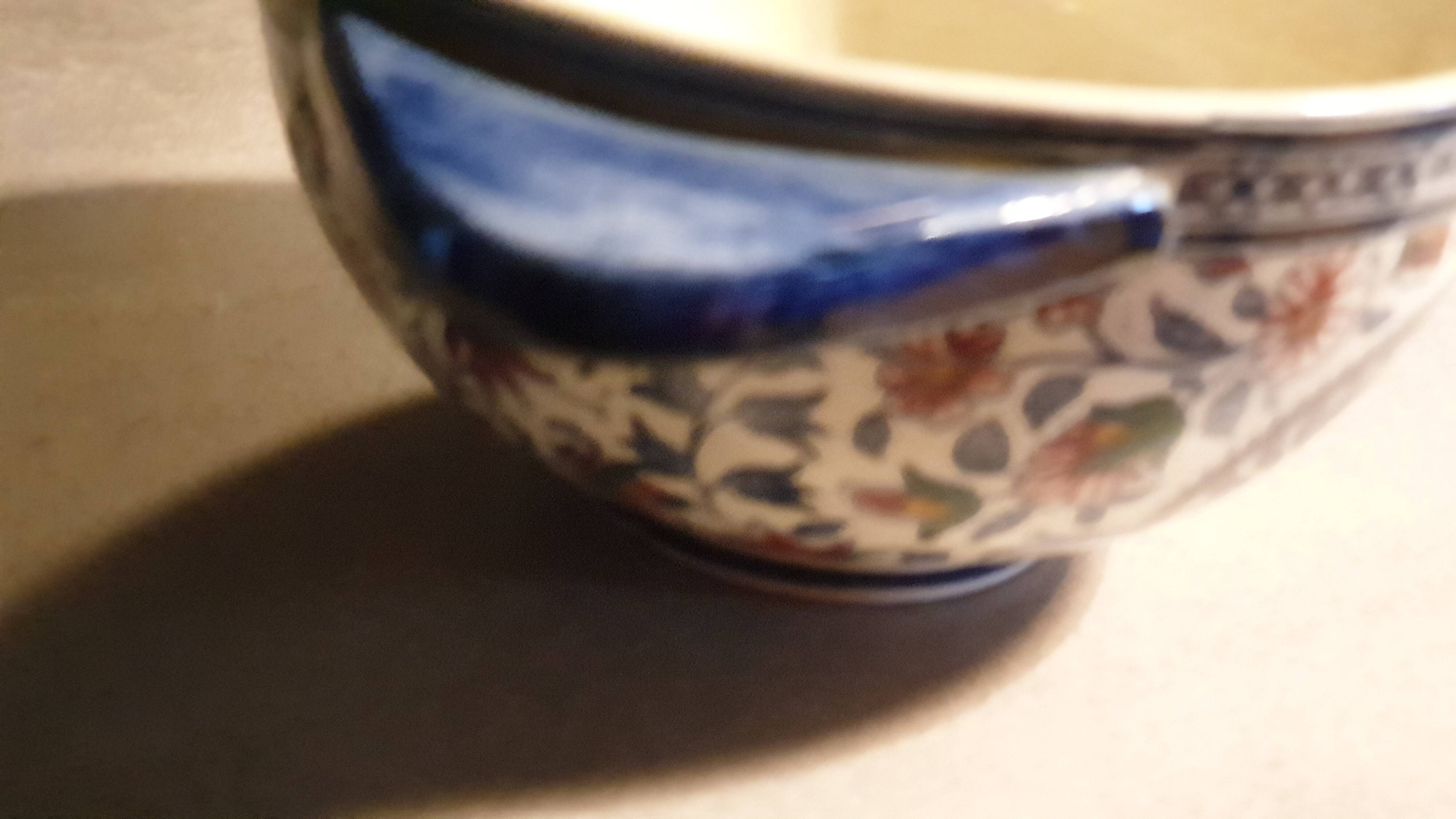 Bowl earthenware of gien cashmere decoration