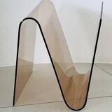 S-shaped magazine rack in altuglas by Michel Dumas, France, 1970s