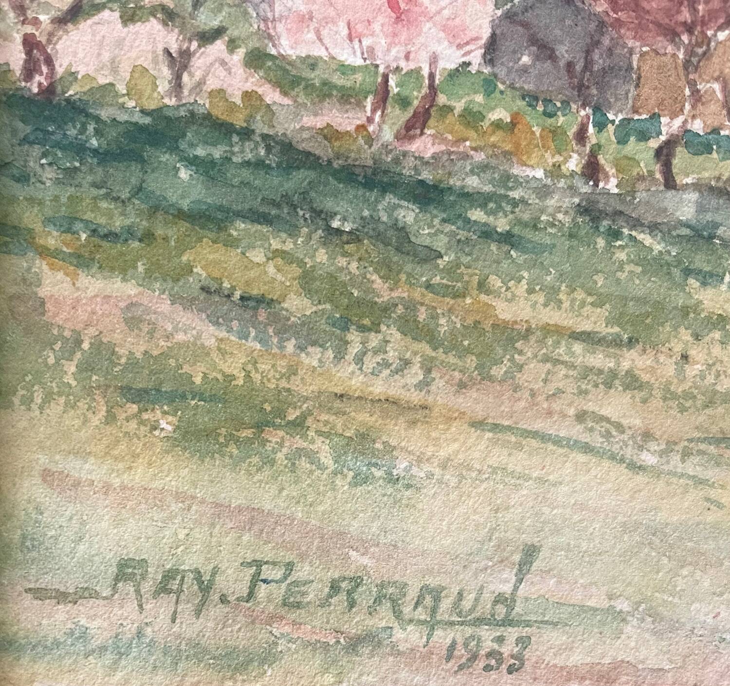 Original watercolor by Ray Perraud, 1933.