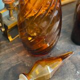Carafe en verre texturé vintage