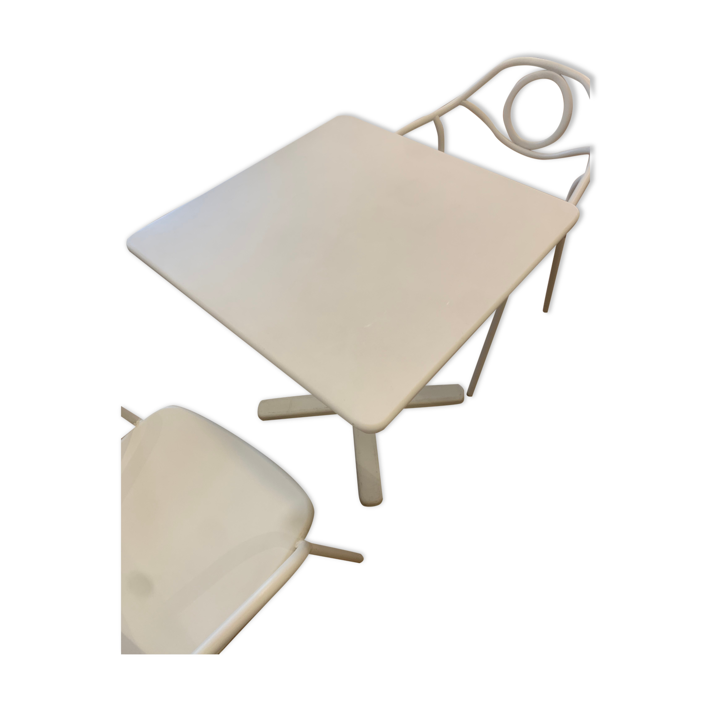 White folding table 70x70