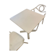 White folding table 70x70