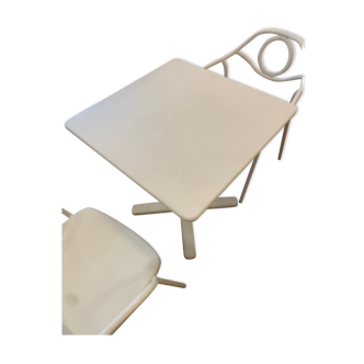 White folding table 70x70