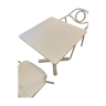 Table pliante blanche 70x70