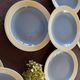 Set of 9 blue dessert plates Villeroy and Boch Model Lido Year 50