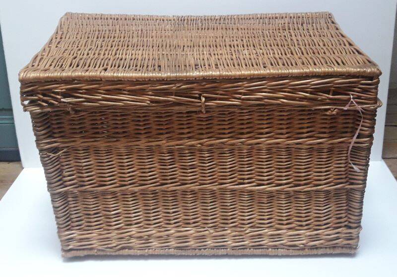Wicker trunk L75xH53xD48 vintage