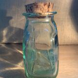 bubbled glass jar with vintage cork