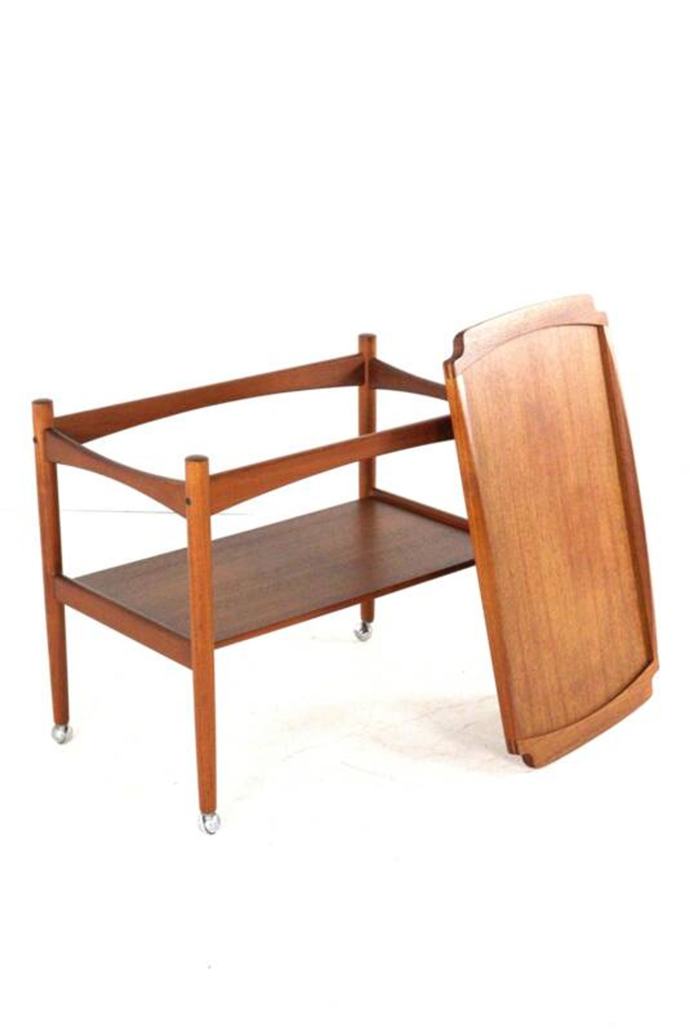 Poul Hundevad trolley with removable tray - danish design