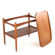 Poul Hundevad trolley with removable tray - danish design