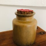 Lot de deux pots à moutarde anciens en grès