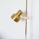 Golden Scandinavian floor lamp, 70s