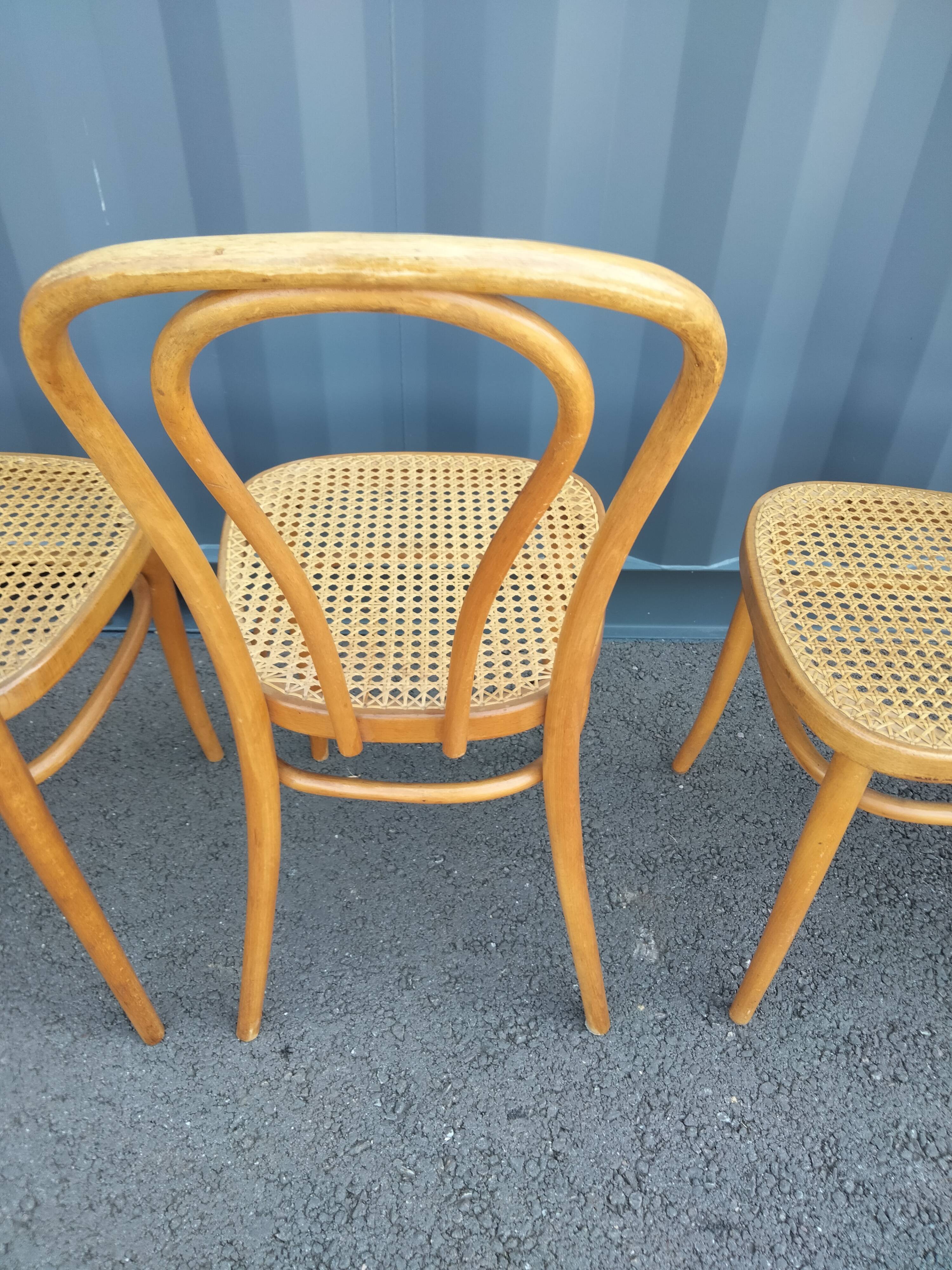 6 vintage cannees chairs old