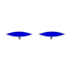 2 appliques en métal et plexiglas bleu, 1980