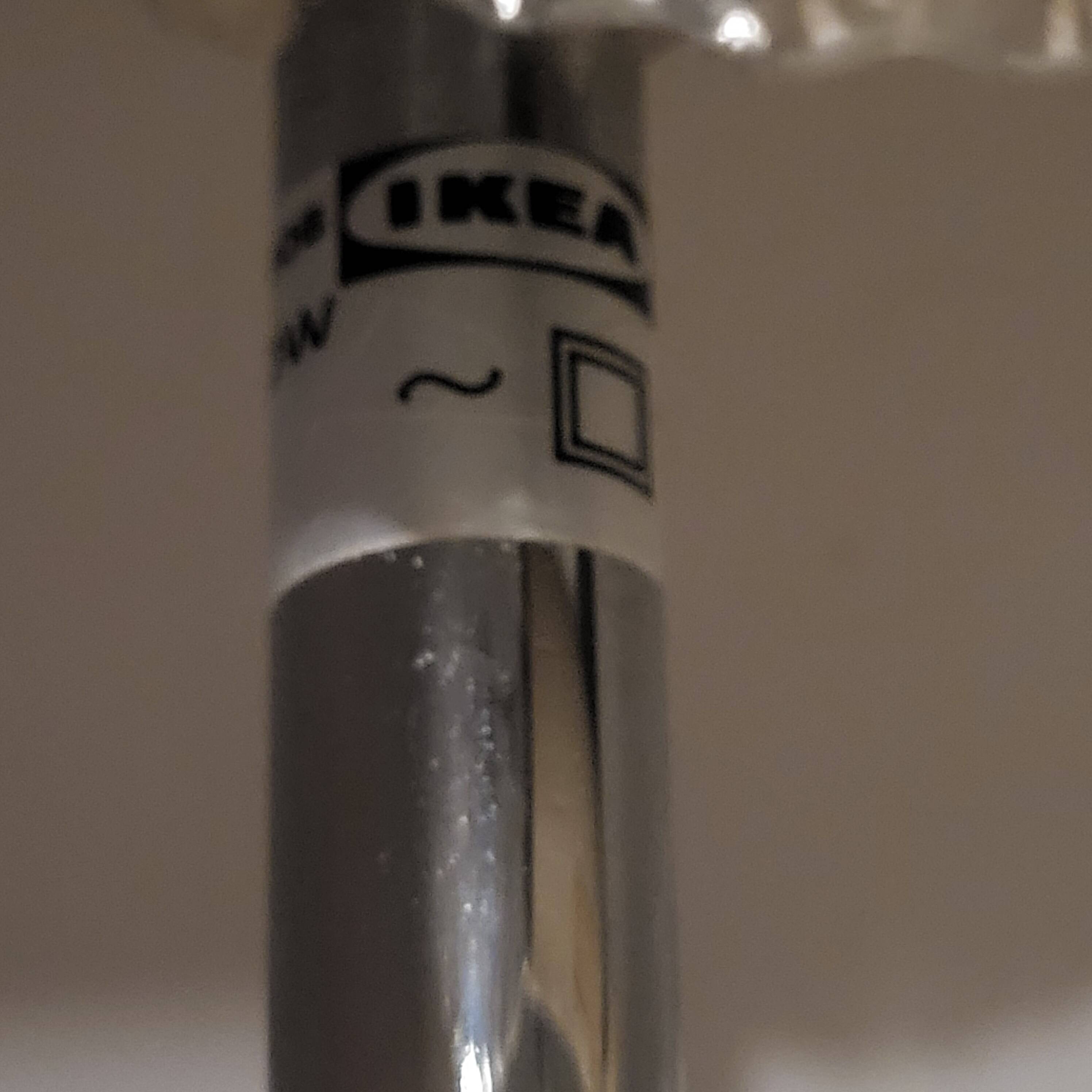 Lampe champignon chromé par Robert Sonneman,Ikea