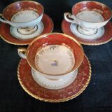10 cups batch with porcelain saucers from Bavaria D-RW Weissenstadt