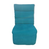 Blue electric relax armchair on battery with remote control