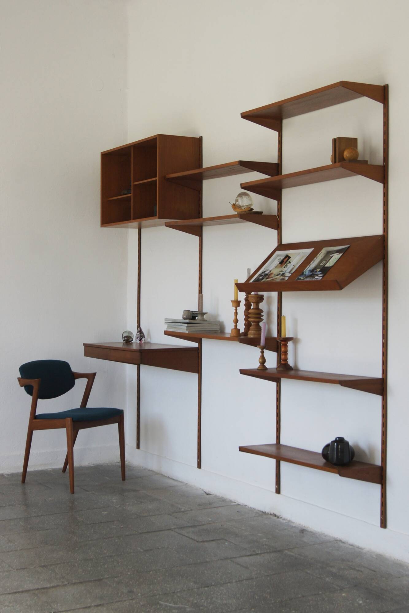 Mid-Century Shelves & Wall Units & Desk by Kai Kristiansen for FM Mobler, 1