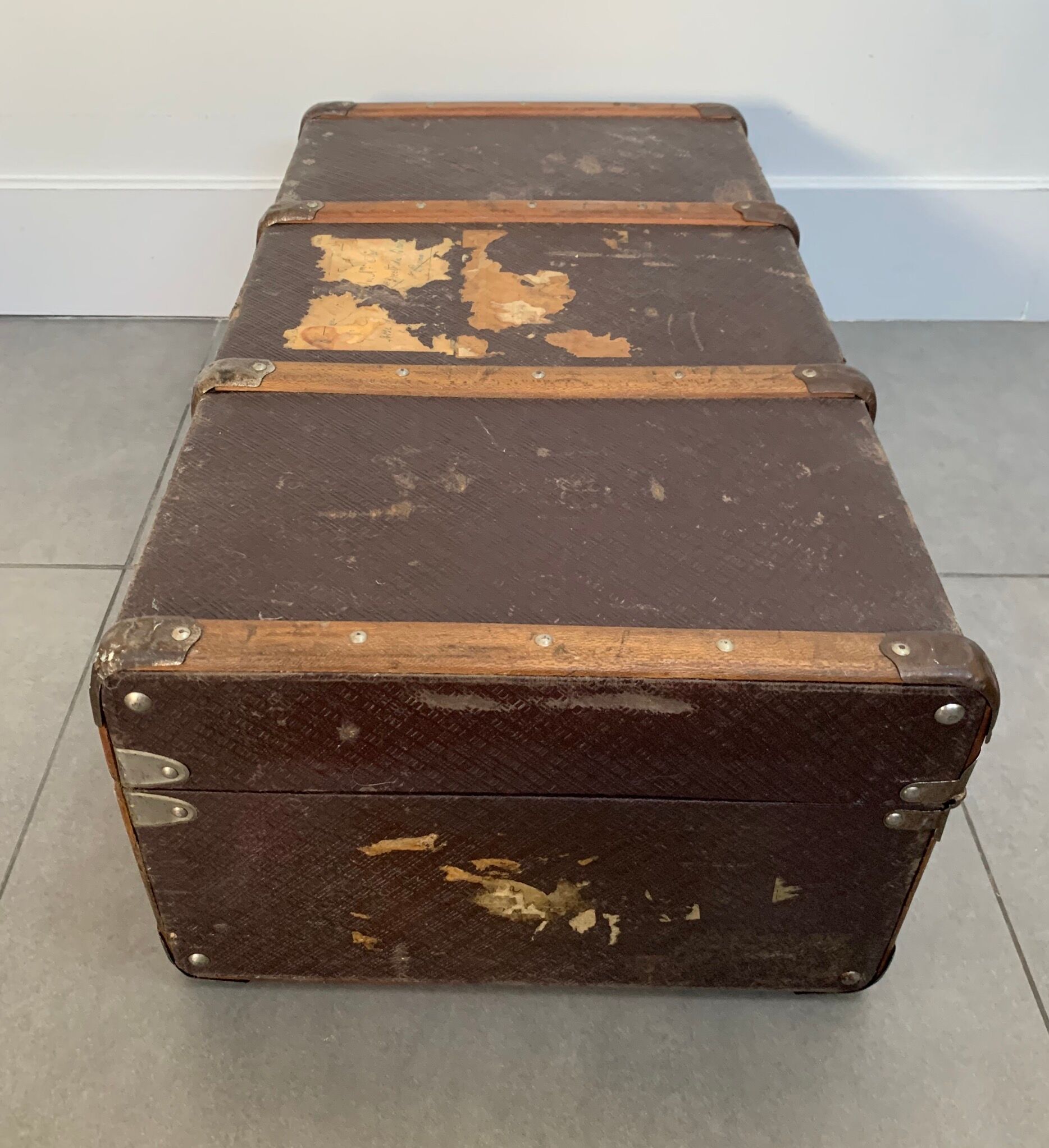 Valise en bois ancienne vintage