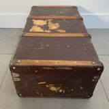 Old vintage wooden suitcase