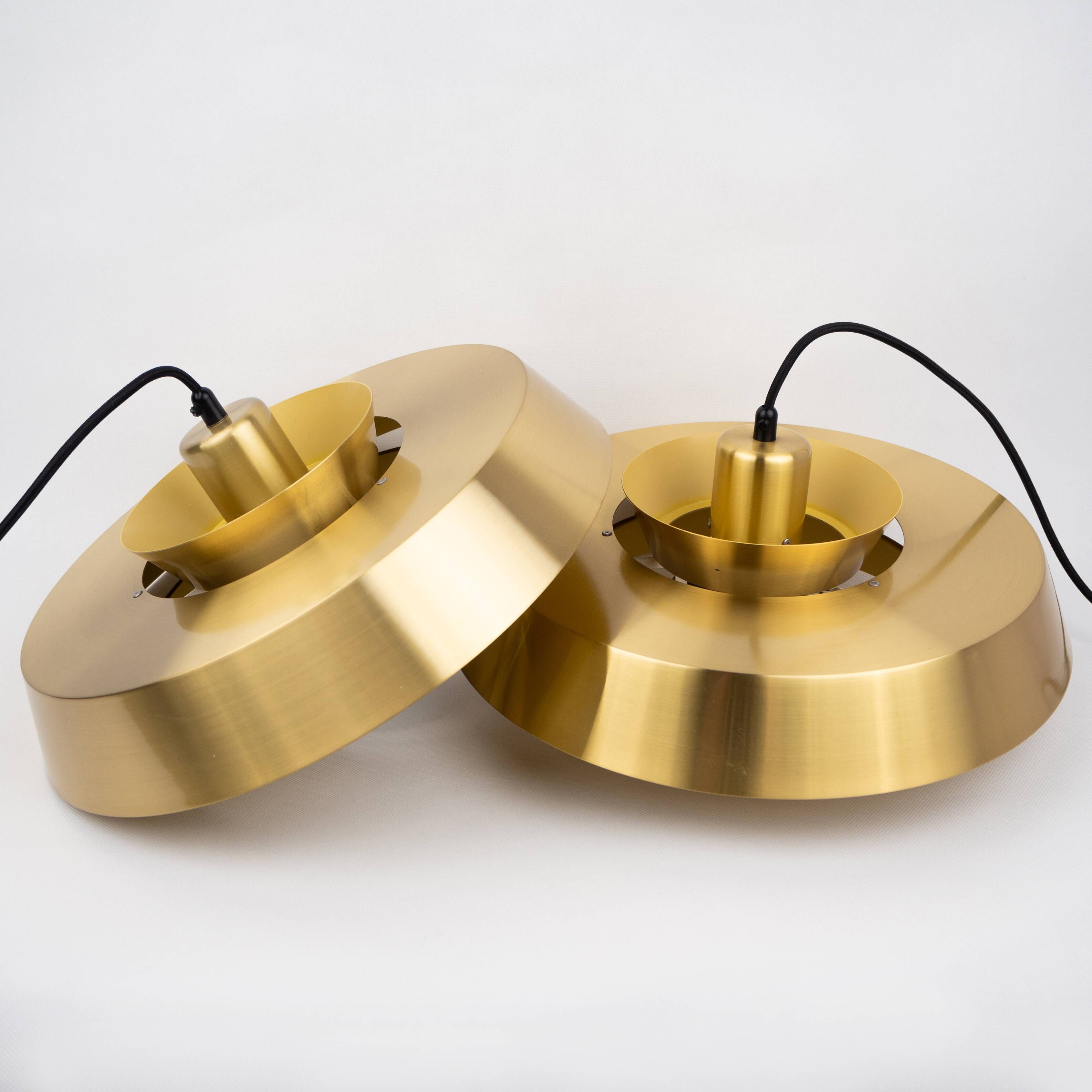 Pair of vintage pendants Nova by Jo Hammerborg, Fog og Mørup, Denmark, 1963