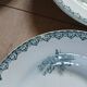 4 Terre de fer soup plates with lily of the valley motifs