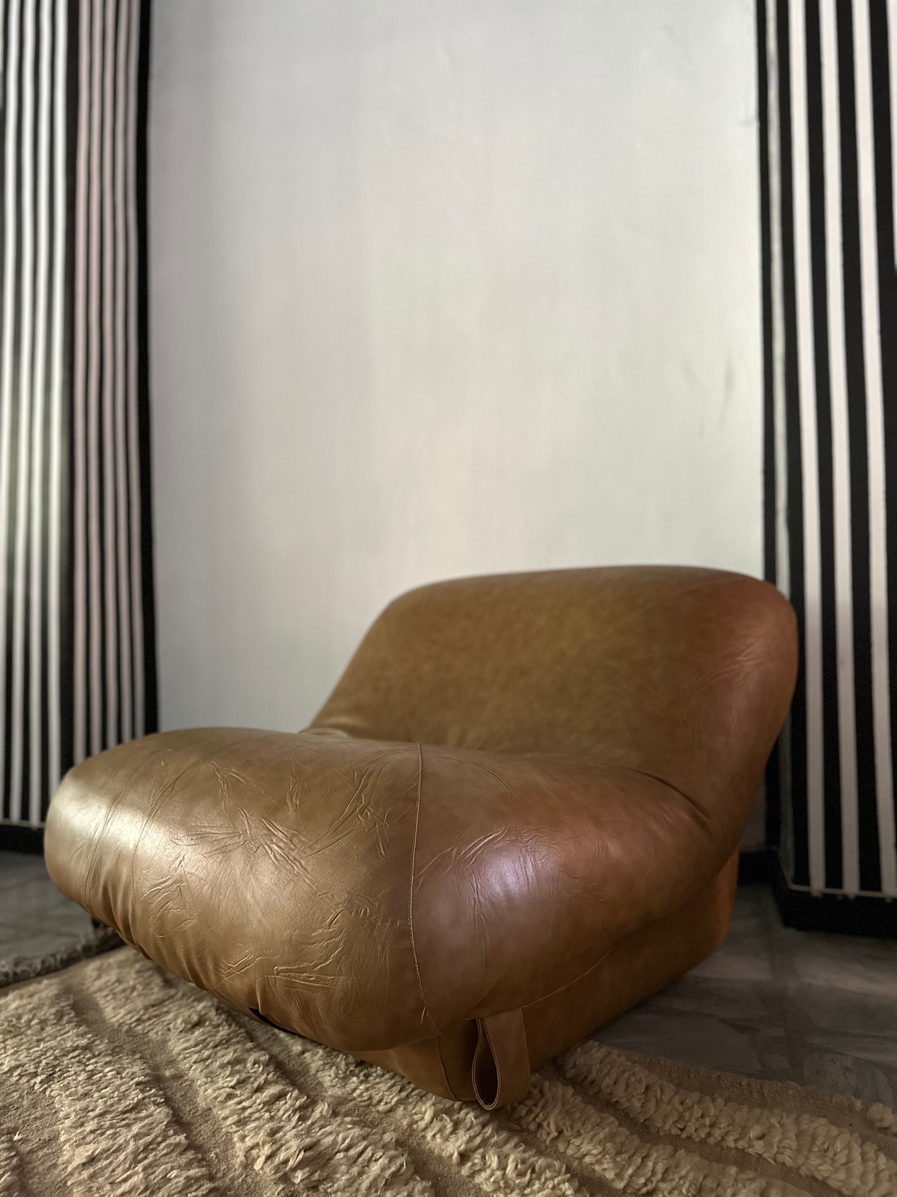 Leatherette armchair