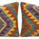 Set of 2 vintage kilim cushion covers 61x61 cm