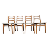 Set of 4 Scandinavian teak chairs by Bähre Mignon Möbel 1960