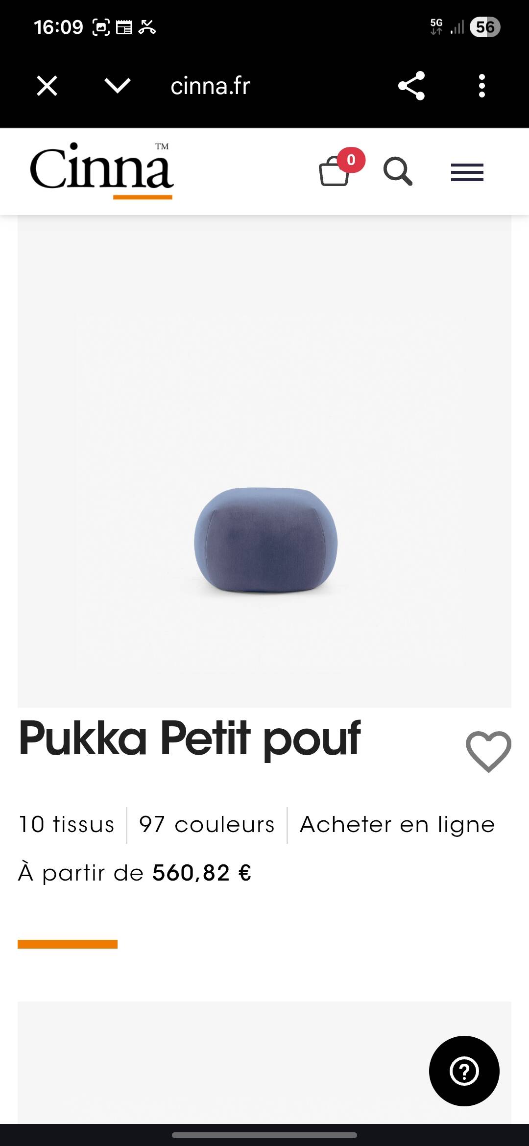 Cinna Pukka model sofa made in France