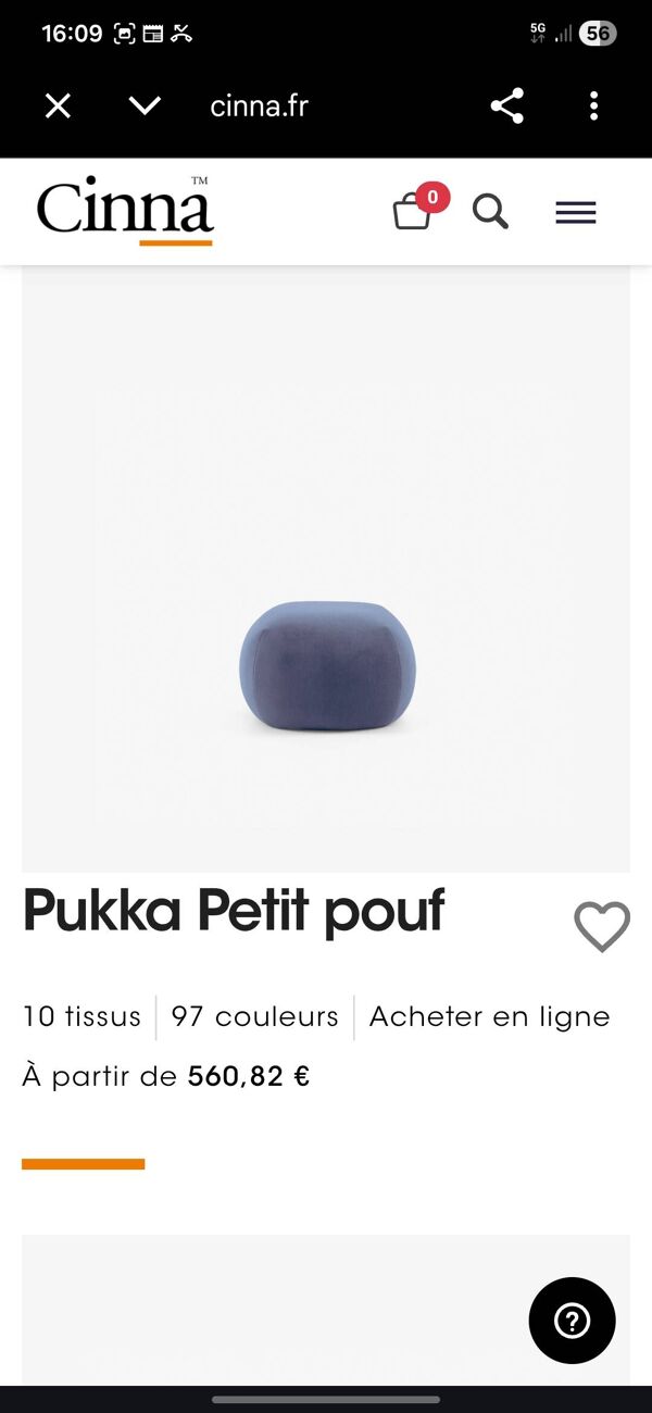 Canapé cinna modèle pukka made in France