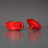 Small pot covered red 11 cm, Robert Picault, Vallauris
