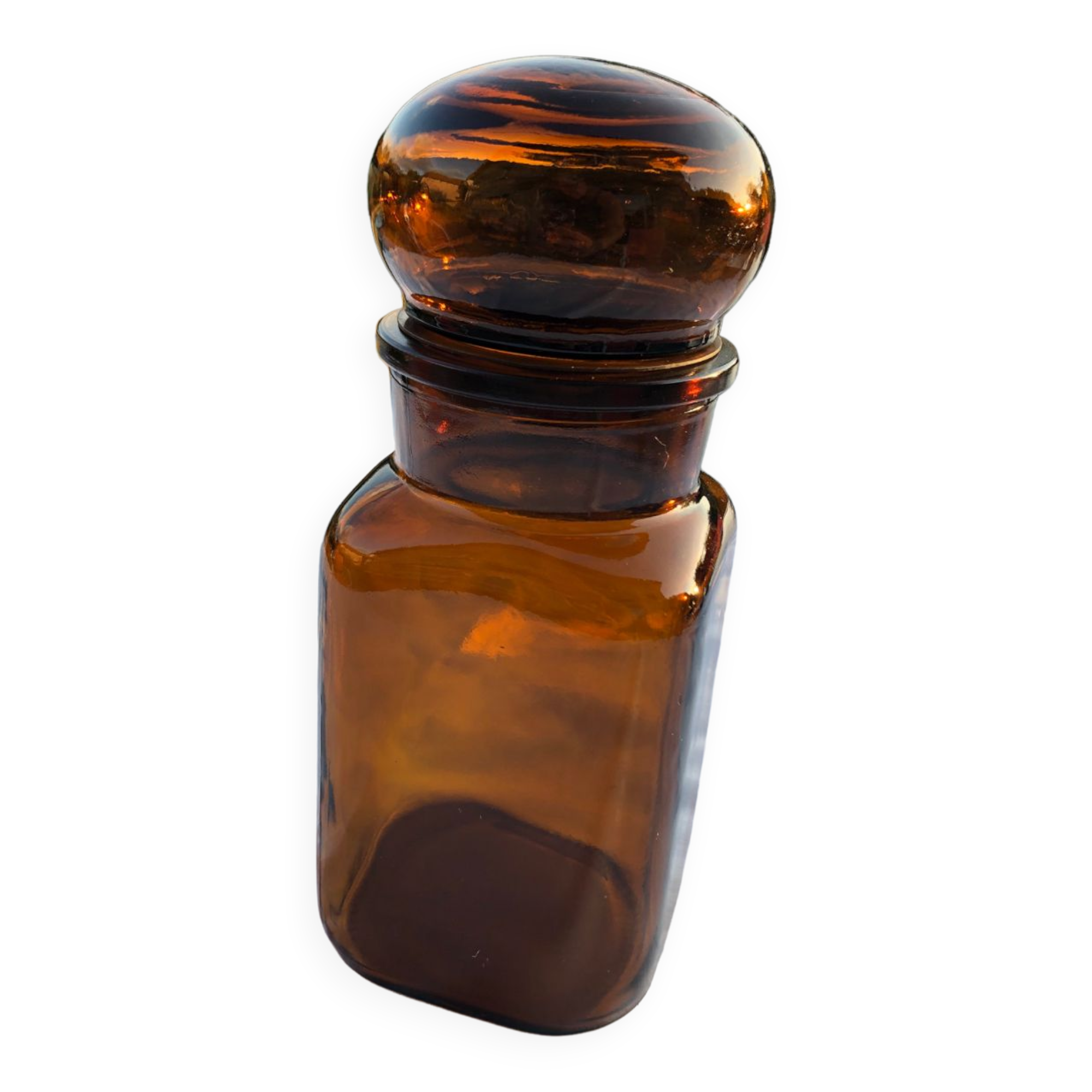 Vintage glass jar / spice jar