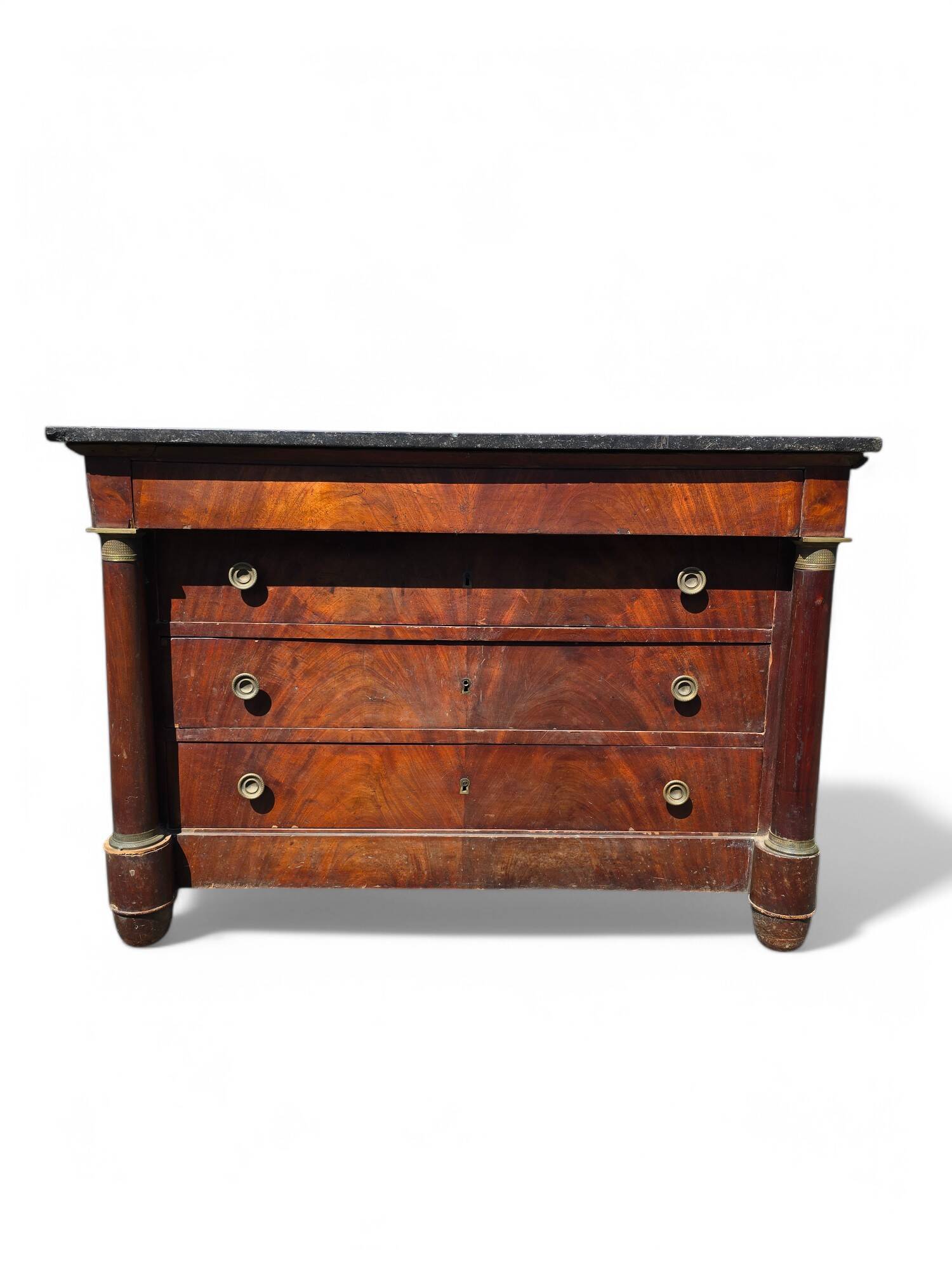Commode Empire en acajou