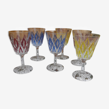 Verres arlequin Reims vintage