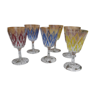 Verres arlequin Reims vintage