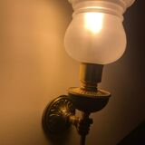 Art deco torchiere wall light