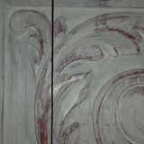 Triptych patinated 3 doors buffet Henry II