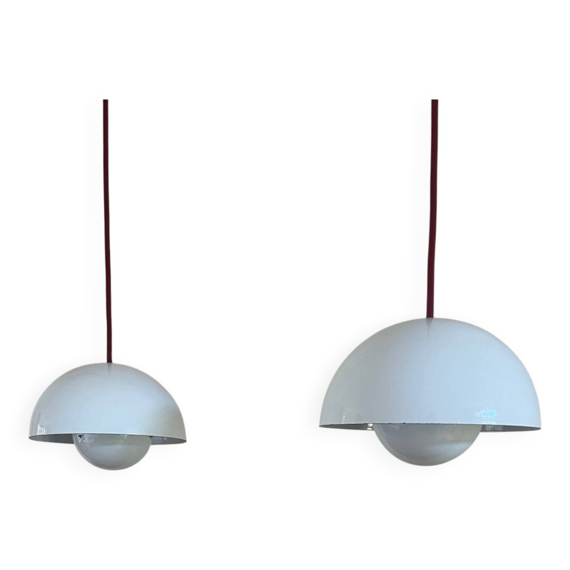 2x Vintage Verner Panton Flowerpot pendant lamp - Louis Poulsen