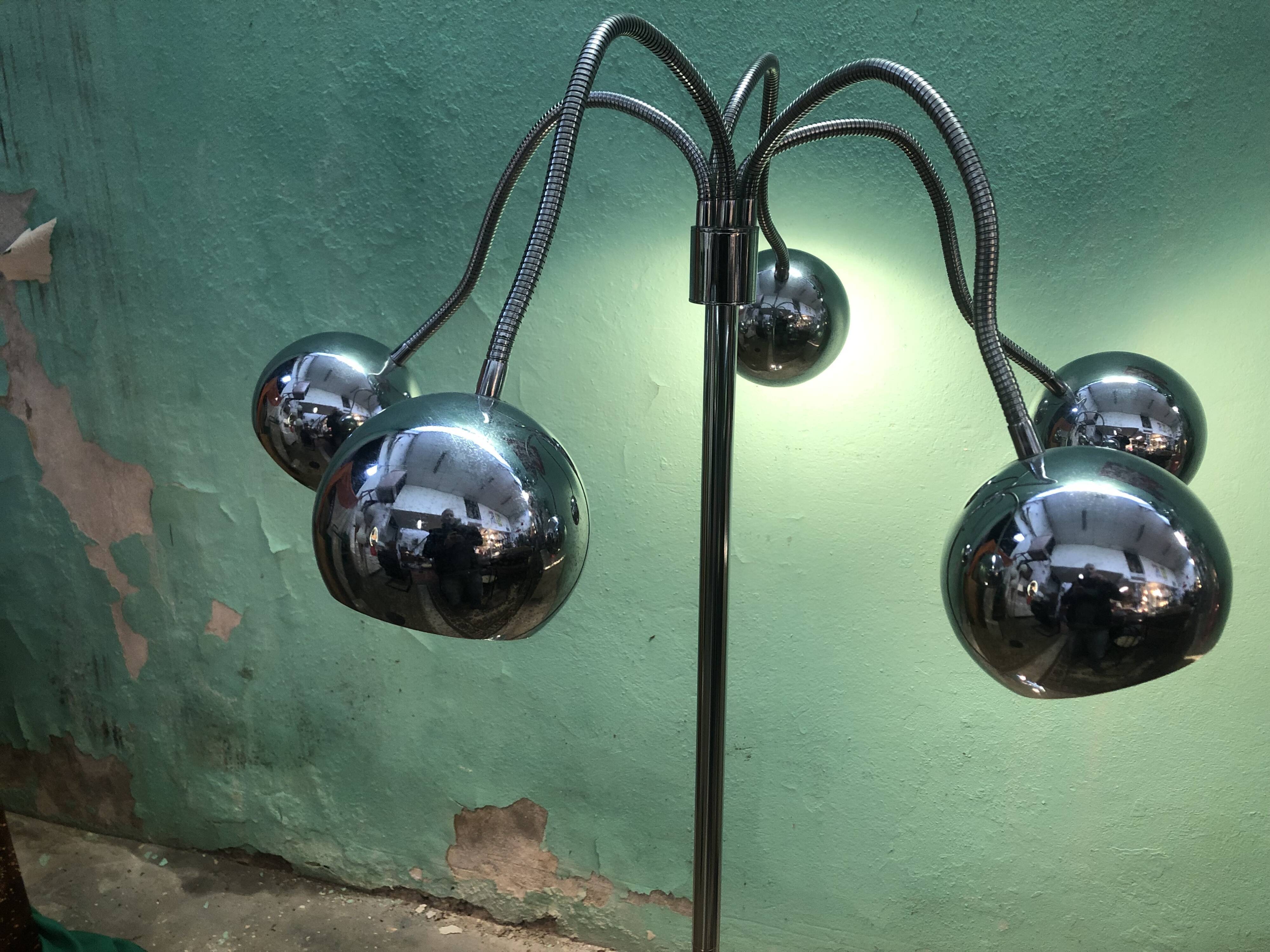 Design floor lamp from the 70s space age