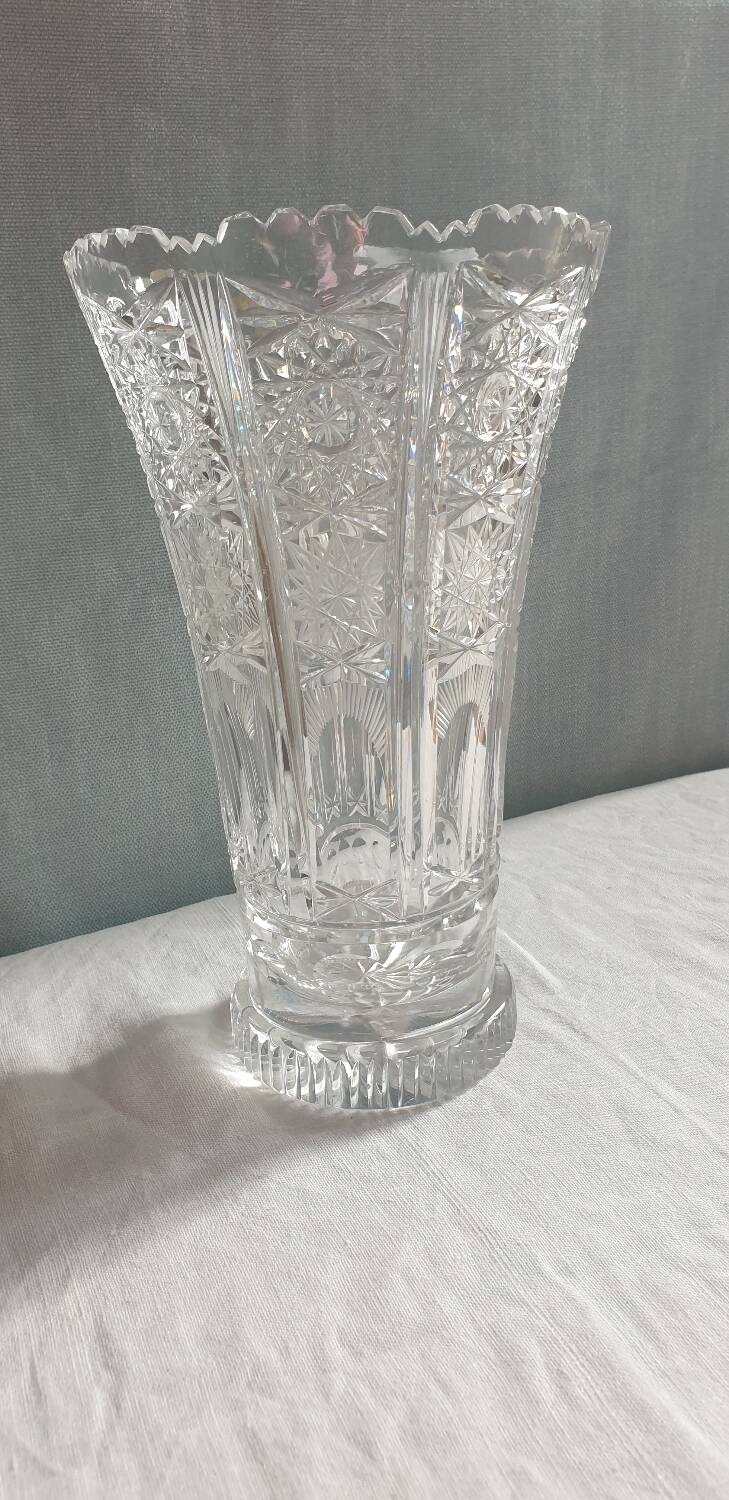 Bohemian crystal vase